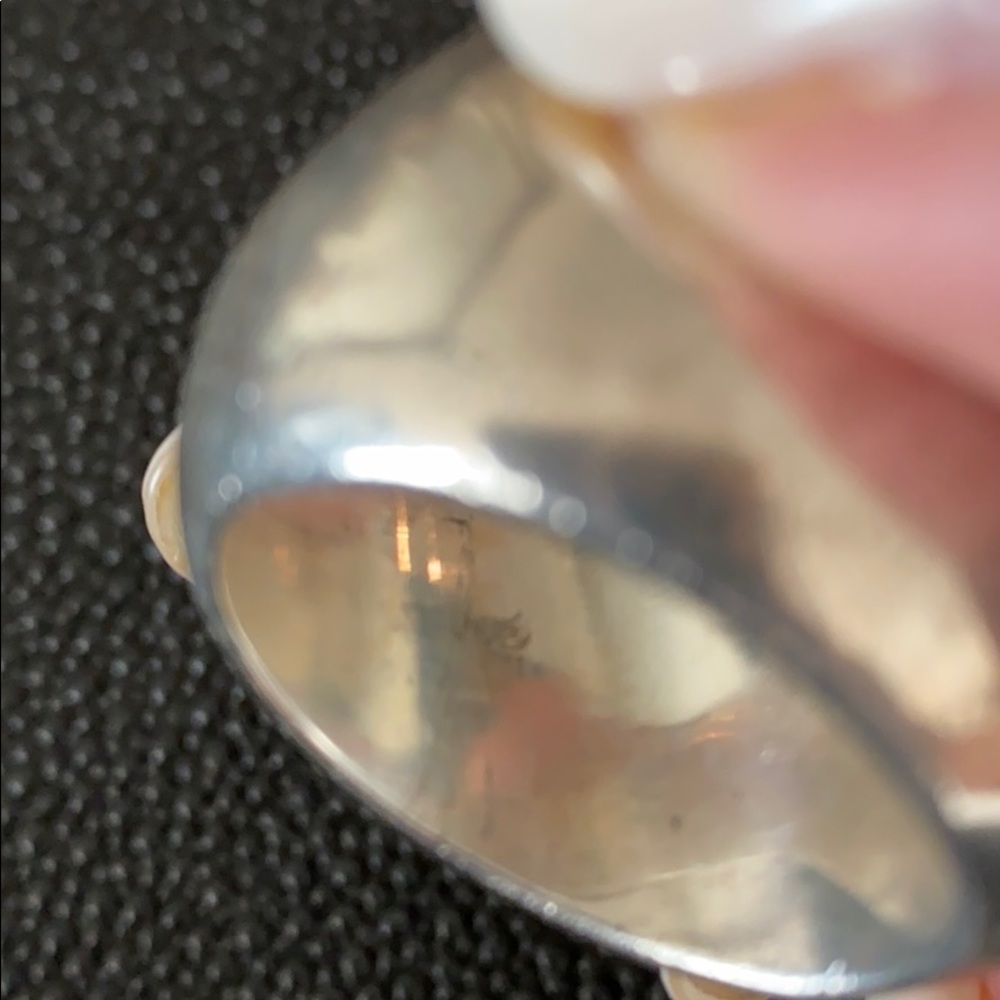 Solid Sterling & Onyx Oversized Ring - image 6